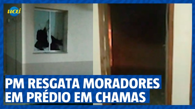 Policiais invadem prédio em chamas e resgatam moradores em Valadares