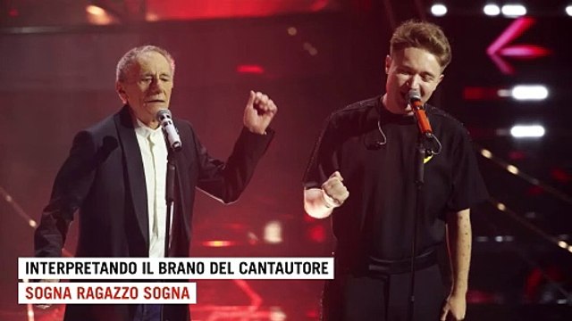 Alfa e Roberto Vecchioni cantano Sogna ragazzo sogna ed emozionano l'Ariston