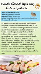 Boudin blanc de lapin aux herbes et pistaches