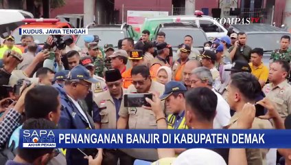 Banjir Demak, Pj Gubernur Jateng Cek Upaya Perbaikan Tanggul Jebol dan Kunjungi Para Pengungsi