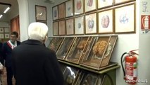 Il presidente Sergio Mattarella in visita al museo della Specola