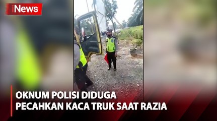Oknum Polantas Diduga Pecahkan Kaca Truk di labuhanbatu Selatan saat Gelar Razia Lalin