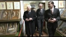 Il presidente Sergio Mattarella in visita al museo della Specola