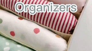 Qozary 3 Pack Sock Underwear Drawer Organizer Dividers