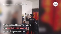 Chinesische Polizei macht sagenhaften Fund hinter einer Wand