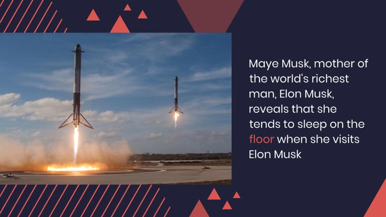 Elon Musk's 75-Year-Old Mother Says She Sleeps on 'Mattresses Or Blankets On The Floor Or In The Garage' When She Visits Her Son