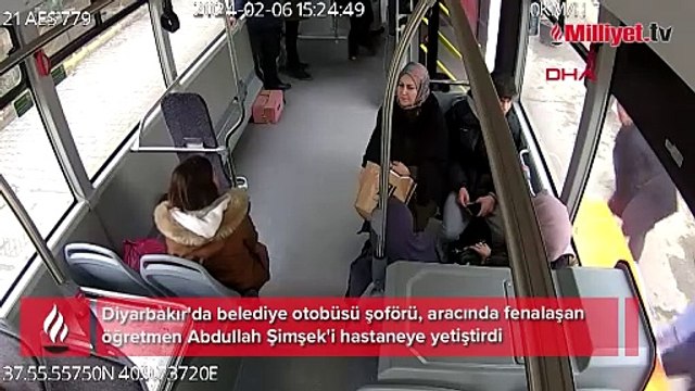 Otobüste fenalaşan yolcu, hastaneye yetiştirildi