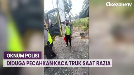 Oknum Polantas Diduga Pecahkan Kaca Truk saat Gelar Razia Lalin di labuhanbatu Selatan