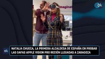 Natalia Chueca, la primera alcaldesa de España en probar las gafas Apple Vision Pro recién llegadas a Zaragoza