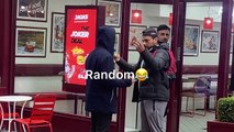 Holding door too early for people public prank