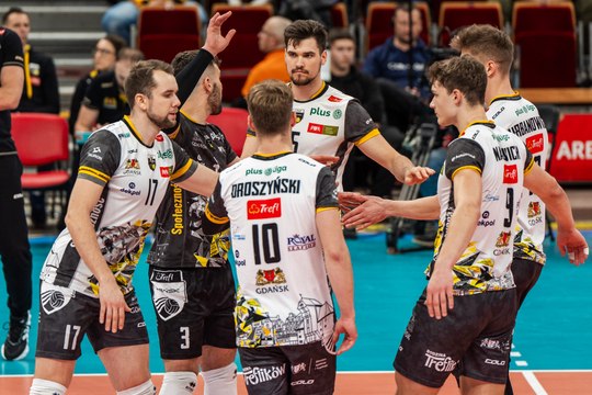 Alaksiej Nasewicz i Damian Schulz po meczu Trefl Gdańsk - Bogdanka LUK Lublin
