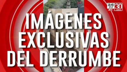 Imagenes exclusivas del derrumbe en Caballito