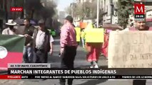 Marchan integrantes de pueblos indígenas en CdMx, piden vivienda y espacios dignos