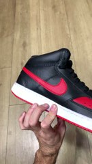 TENIS NIKE COURT VISION MID BLACK UNIVERSITY RED WHITE