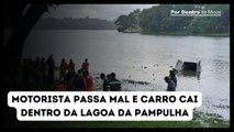 Vídeo mostra momento exato que motorista passa mal e carro cai dentro da Lagoa da Pampulha, em BH