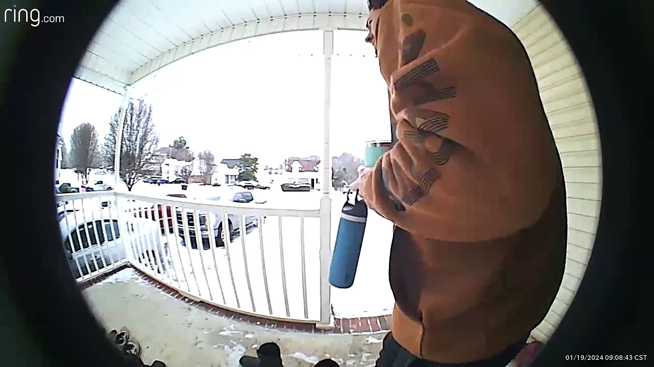 Winter Wipeout On Front Steps