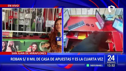 SJM: casa de apuestas vuelve a ser blanco de ladrones por cuarta vez