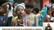 Trabajadores de VTV en compañia de los niños dan la bienvenida al Carnaval 2024