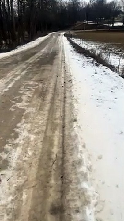 Truck Rail Grinds A Bridge