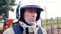 Bombeiros são acionados para combater incêndio em residência em Serra dos Dourados 1