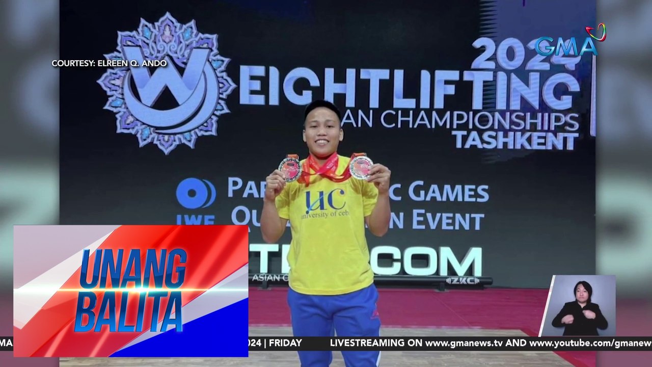 Pinay weightlifter Elfreen Ando, nanalo ng 2 Silver medals sa 2024 Asian Weightlifting Championship | UB