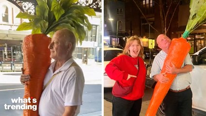 Melbourne Man Carries Giant Carrot For Wholesome Reason