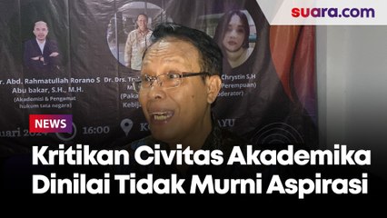 Kritikan Civitas Akademika Dinilai Sudah Tidak Murni Aspirasi
