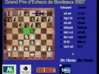 GP d'echecs de Bordeaux 2007 : 1/2 Finale - David vs Edouard, Partie 1