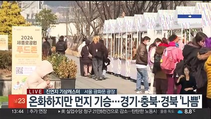 [날씨] 설 연휴 첫날, 낮 동안 온화…초미세먼지 주의
