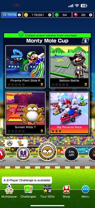 Mario Kart Tour - Monty Mole Cup Gameplay (Exploration Tour 2024)