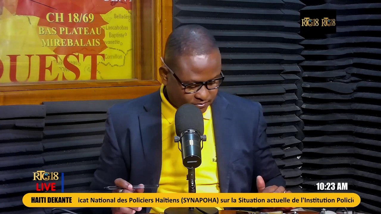 Kòdonatè jeneral Sendika Nasyonal Polisye Ayisyen yo Lionel Lazarre preche lapè pou BSAP ak Lapolis