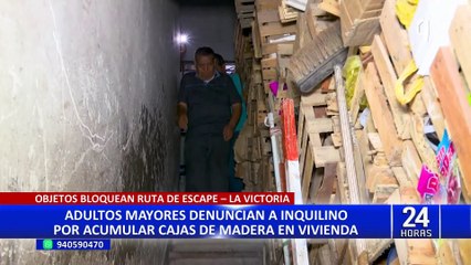 La Victoria: adultos mayores denuncian a inquilino por acumular cajas de madera en vivienda