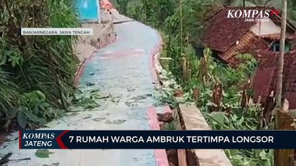 7 Rumah Warga Ambruk Tertimpa Longsor