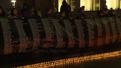 Paris: rassemblement en hommage aux victimes de féminicides