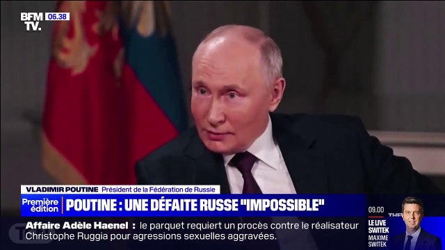 Le président russe Vladimir Poutine affirme au journaliste américain Tucker Carlson, dans une longue interview, qu'une défaite de la Russie en Ukraine était impossible - VIDEO