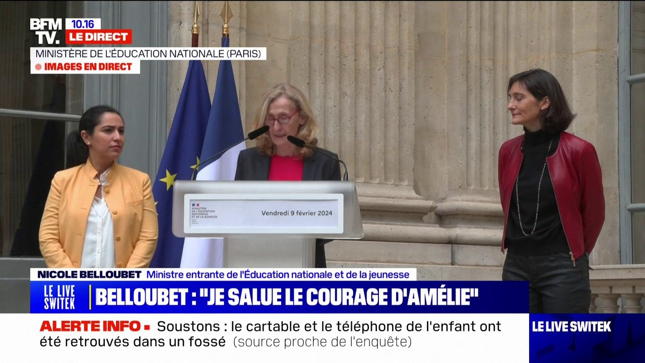 "Nous devons tout faire pour mettre en place un système qui réduit les inégalités sociales" à l'école, souligne Nicole Belloubet