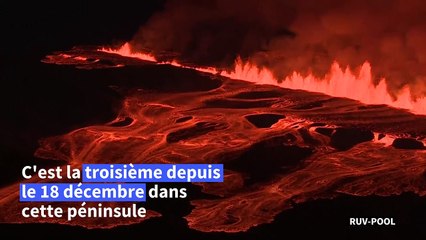 L'Islande connait une troisième éruption volcanique en deux mois