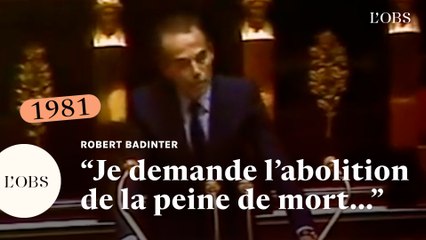 Entrée de Robert Badinter au Panthéon : son discours pour l'abolition de la peine de mort en France