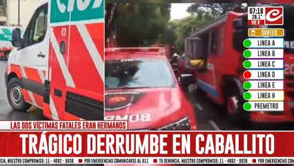 Derrumbe en Caballito: murieron dos personas y rescataron a 15