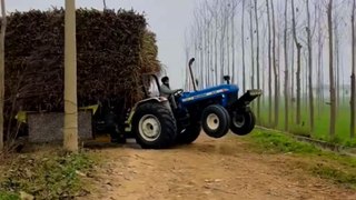 Sugarcane load tractor | how to bring out load sugarcane tractor on highway | tractor lovers come to here