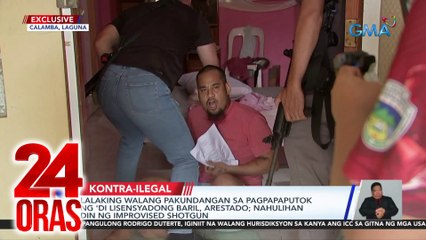 Lalaking walang pakundangan sa pagpapaputok ng 'di lisensyadong baril, arestado; nahulihan din ng improvised shotgun | 24 Oras
