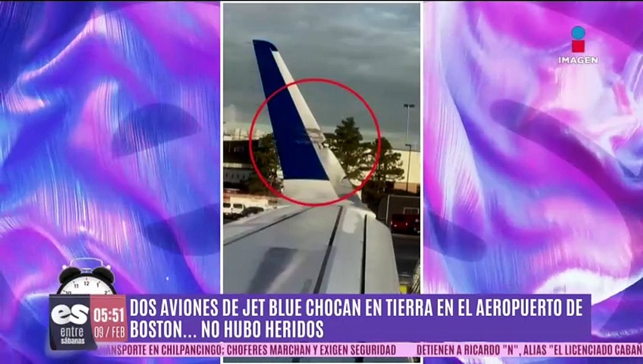 Aviones chocan en tierra en el aeropuerto de Boston
