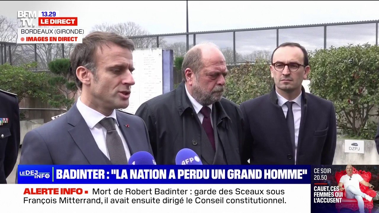 Emmanuel Macron sur Robert Badinter: "C'est un repère pour beaucoup de générations"