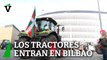 Un centenar de tractores toma el centro de Bilbao en el cuarto día de protestas