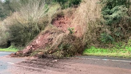 Ganarew landslip has closed the A40 northbound carriageway between Monmouth and Ross