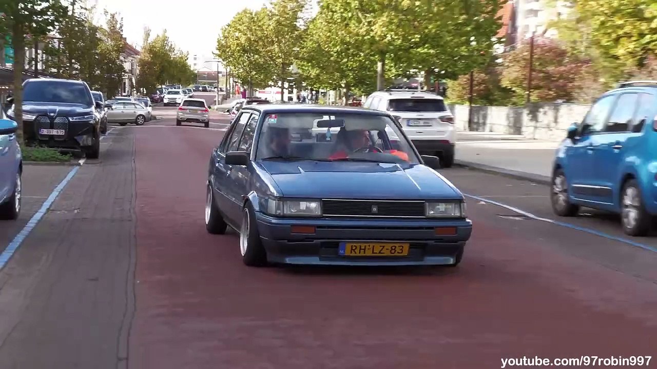 Tuner Cars leaving a Carshow - Cars & Cakes 2023