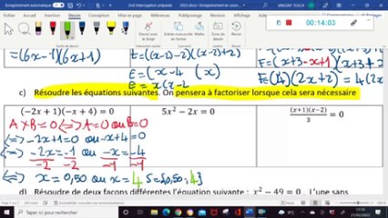 Seconde - Correction interrogation sur la factorisation ;)