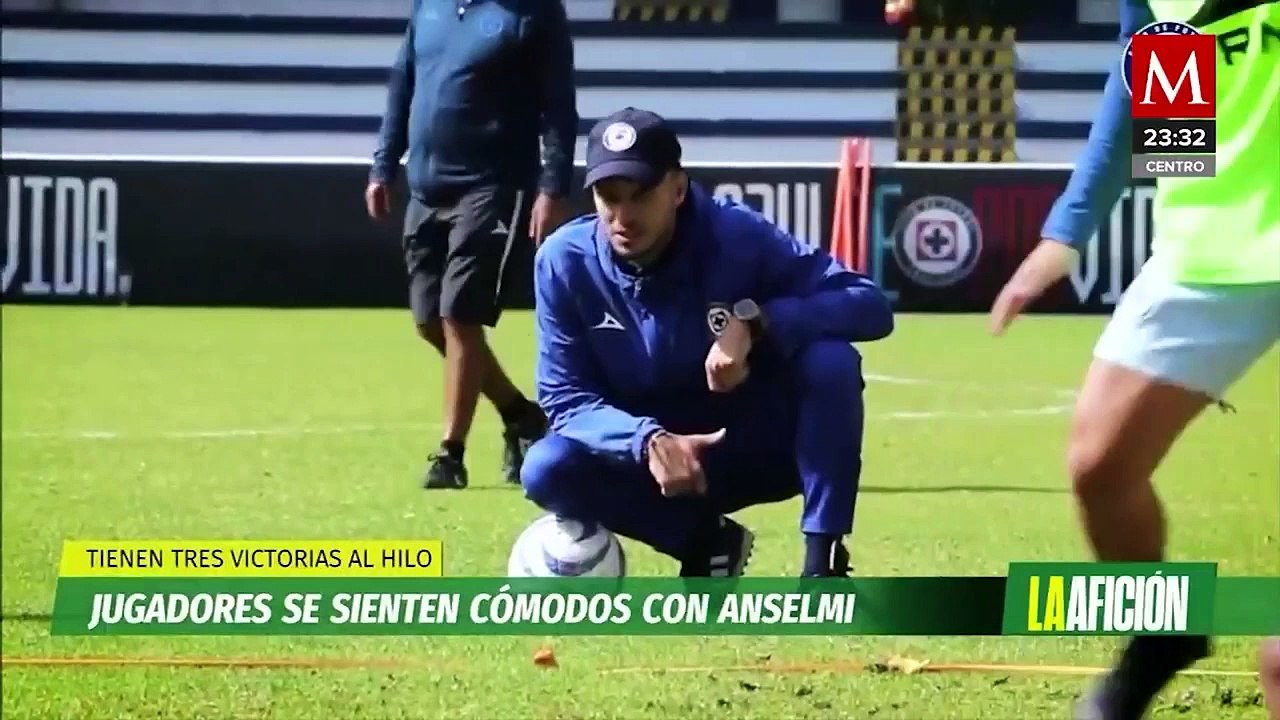 Jugadores de Cruz Azul se sienten cómodos con Anselmi; tienen tres victorias al hilo