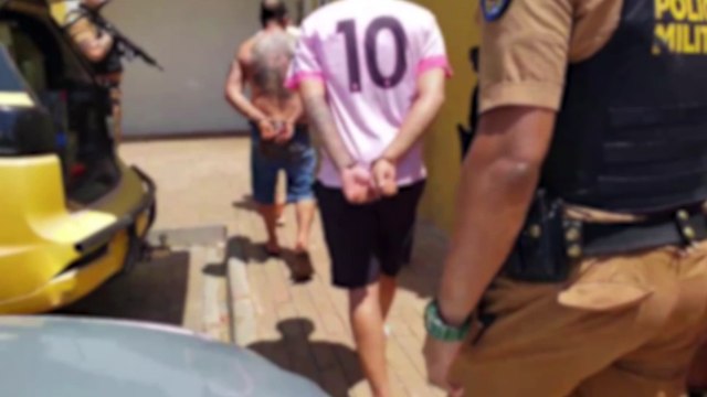 Trio detido com veículo abarrotado de drogas é encaminhado à Delegacia