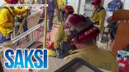 Babaeng nahulog sa 25-ft butas na dating septic tank, sinagip | Saksi